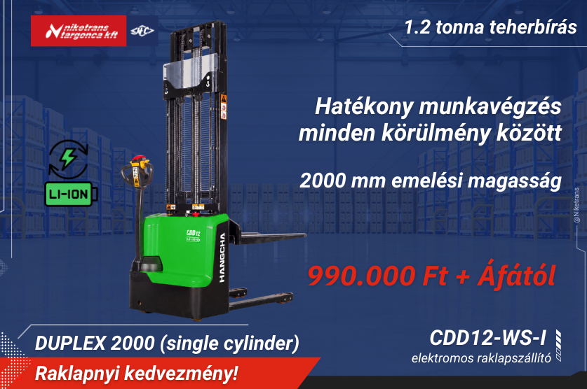 CDD12-WS-I elektromos raklapszállító